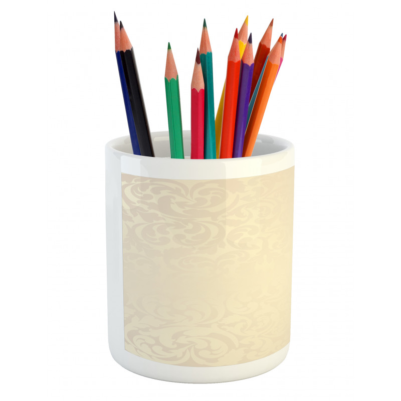 Monochrome Damask Pencil Pen Holder