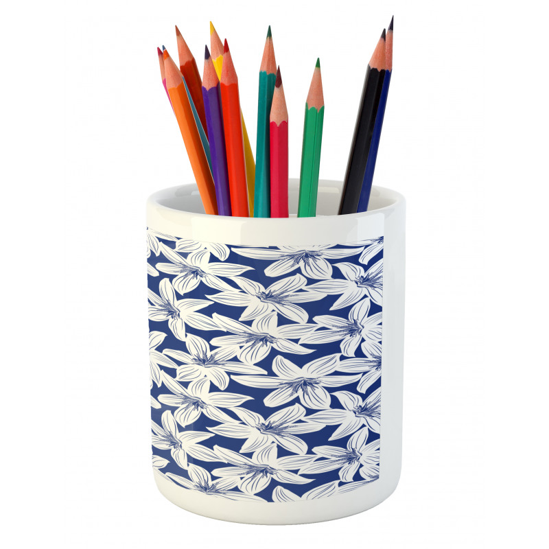 Hibiscus Flower Petals Pencil Pen Holder