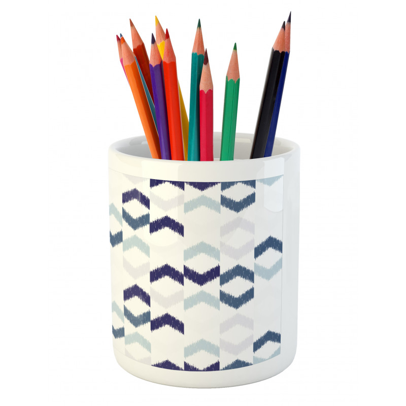 Ikat Chevron Zig Zag Pencil Pen Holder