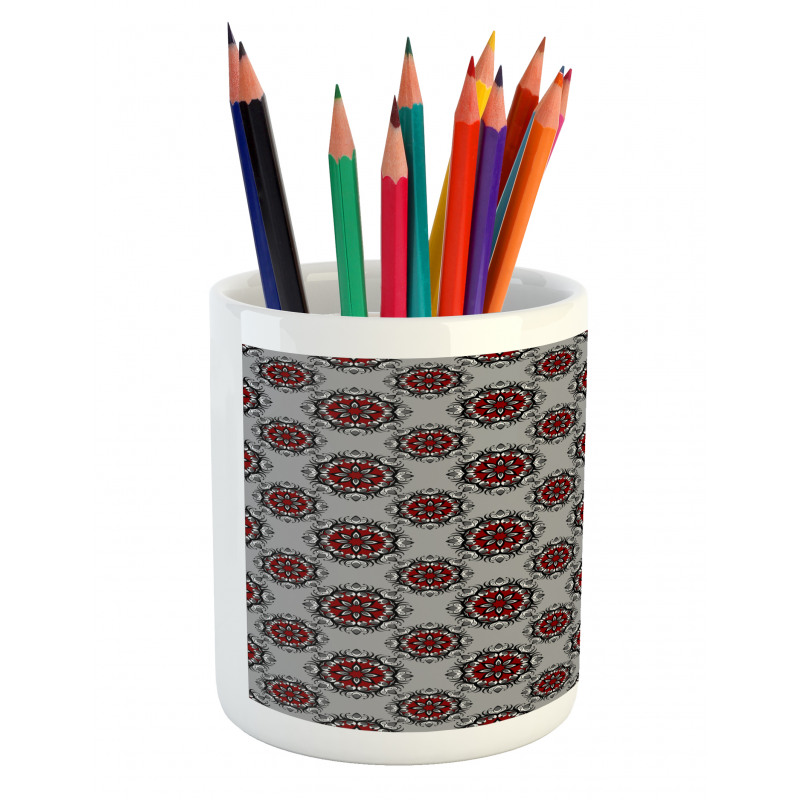 Moroccan Flower Rose Pencil Pen Holder