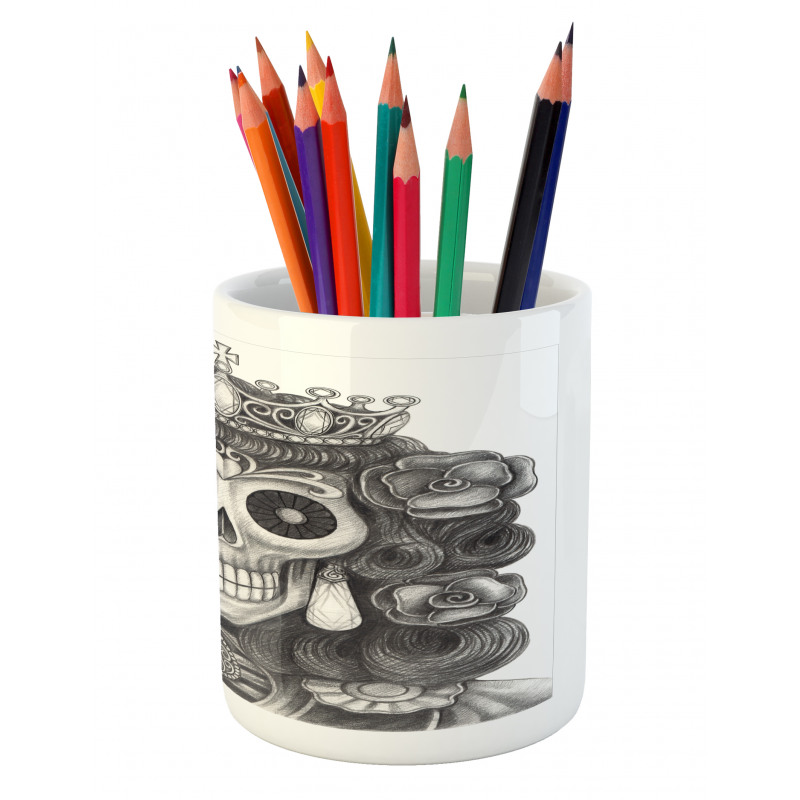 Dead Queen Folk Flowers Pencil Pen Holder