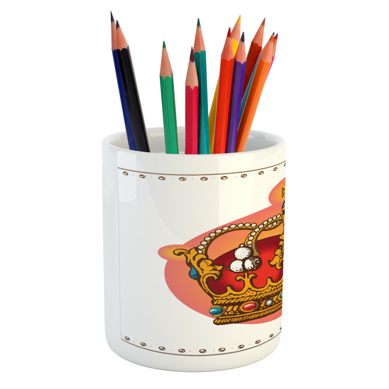 Baroque Crown Coronet Pencil Pen Holder