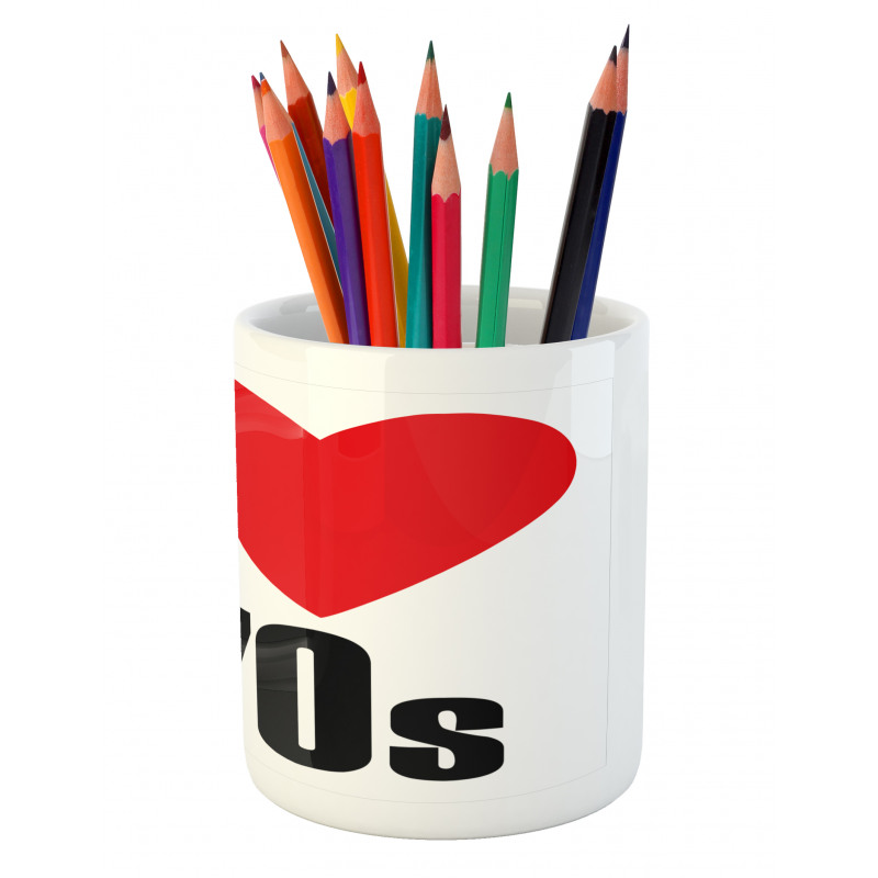 I Love the 70s Pictogram Pencil Pen Holder