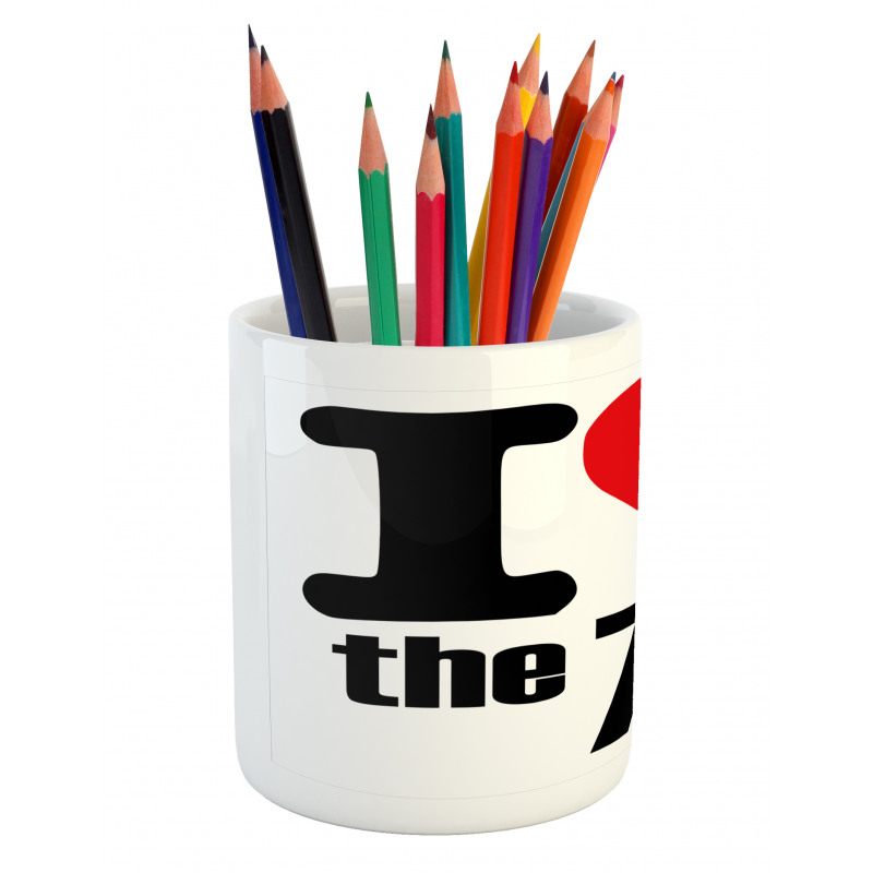 I Love the 70s Pictogram Pencil Pen Holder