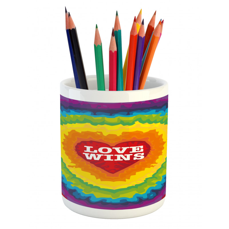 Love Wins Tie Dye Effect Pencil Pen Holder