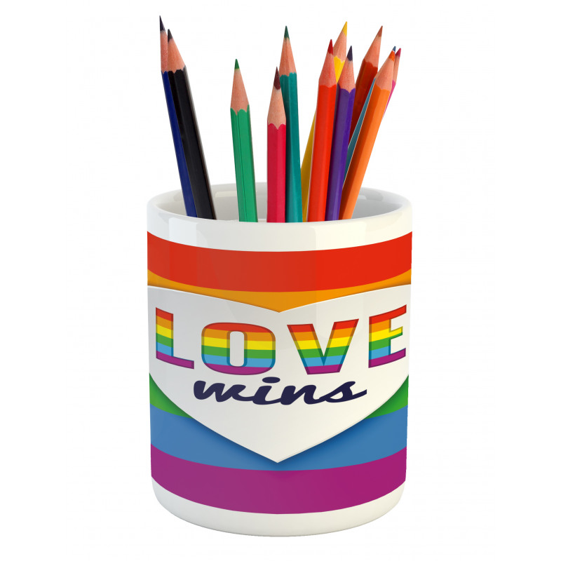 LGBT Pride Love Wins Pencil Pen Holder