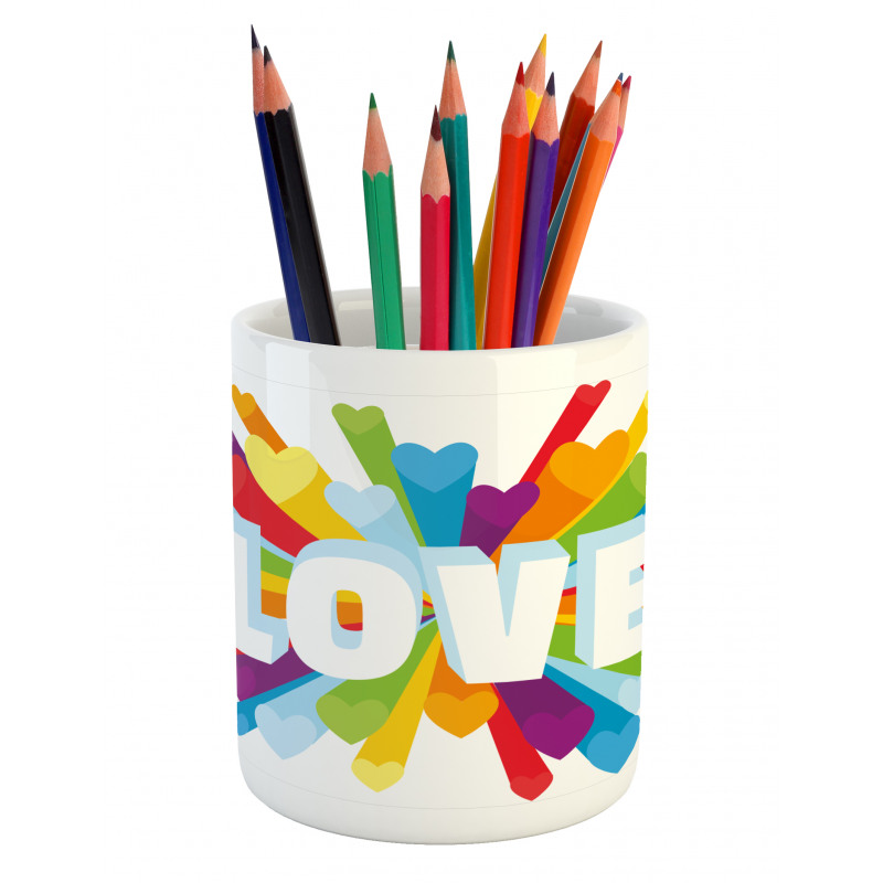 Love Burst Gay LGBT Pencil Pen Holder