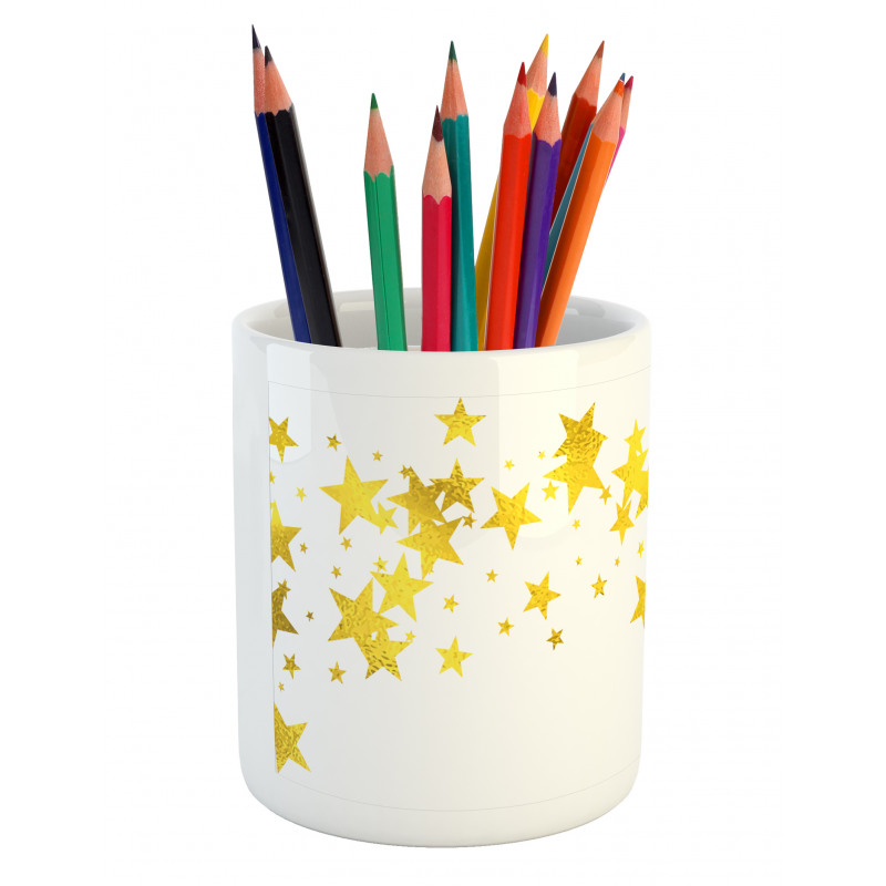 Yellow Shade Modern Stars Pencil Pen Holder