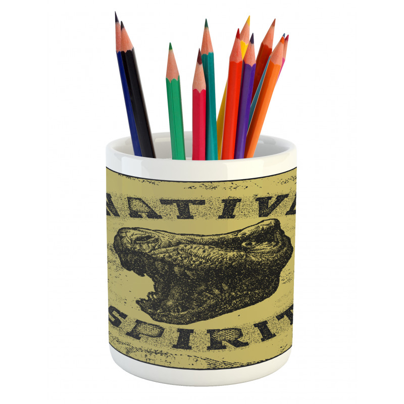 Roaring Portrait Wild Pencil Pen Holder