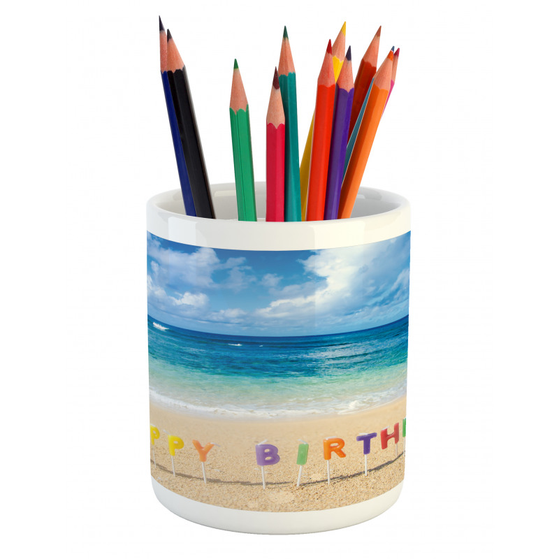 Happy Birthday Sign Pencil Pen Holder