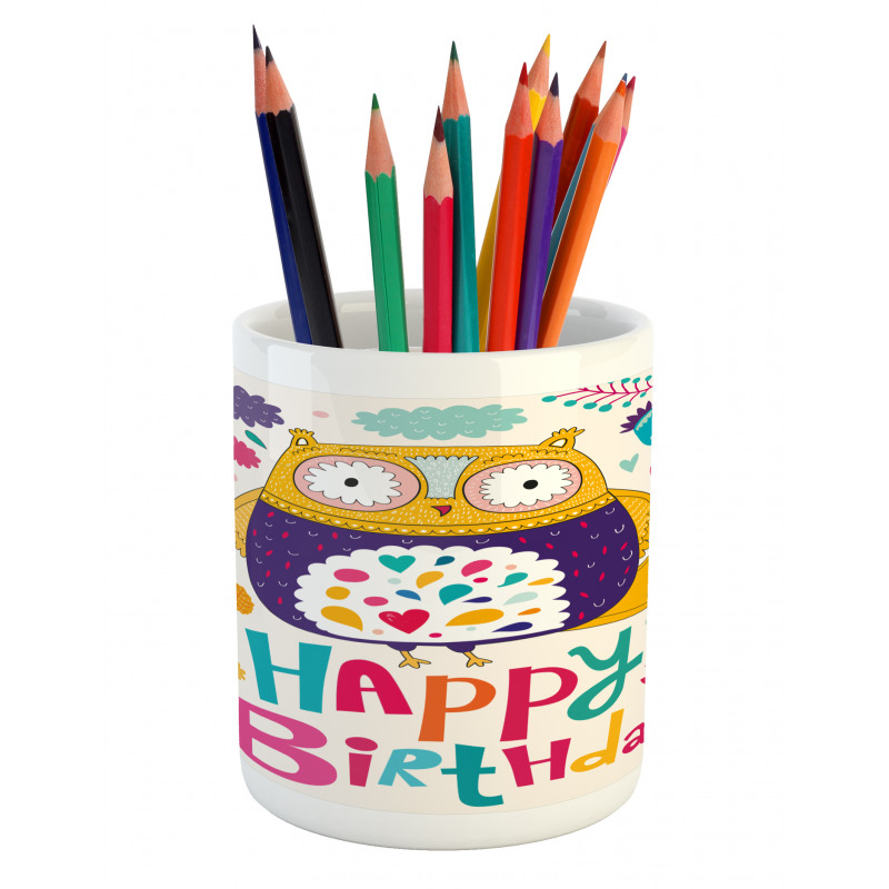 Funny Greeting Doodle Art Pencil Pen Holder