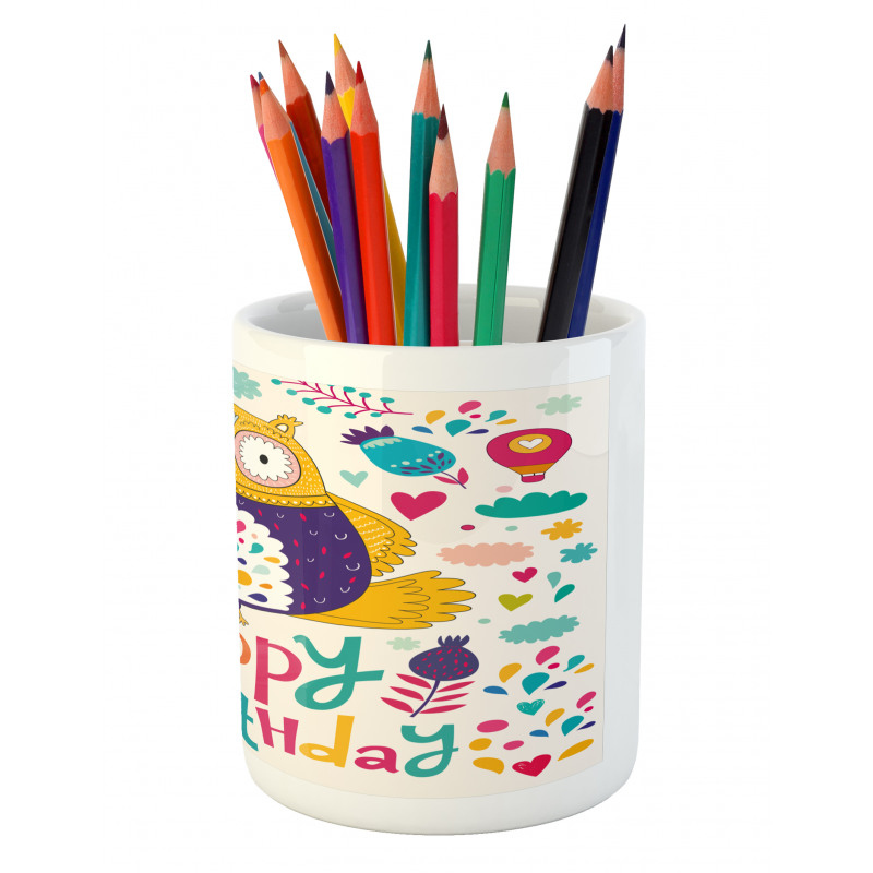 Funny Greeting Doodle Art Pencil Pen Holder