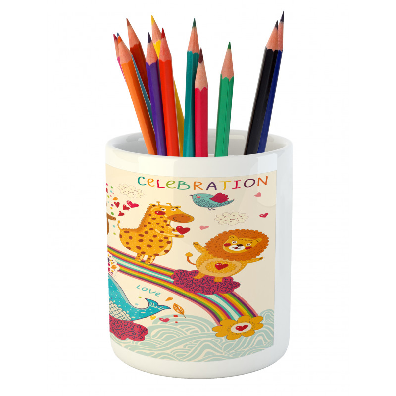 Rainbow Birthday Pencil Pen Holder