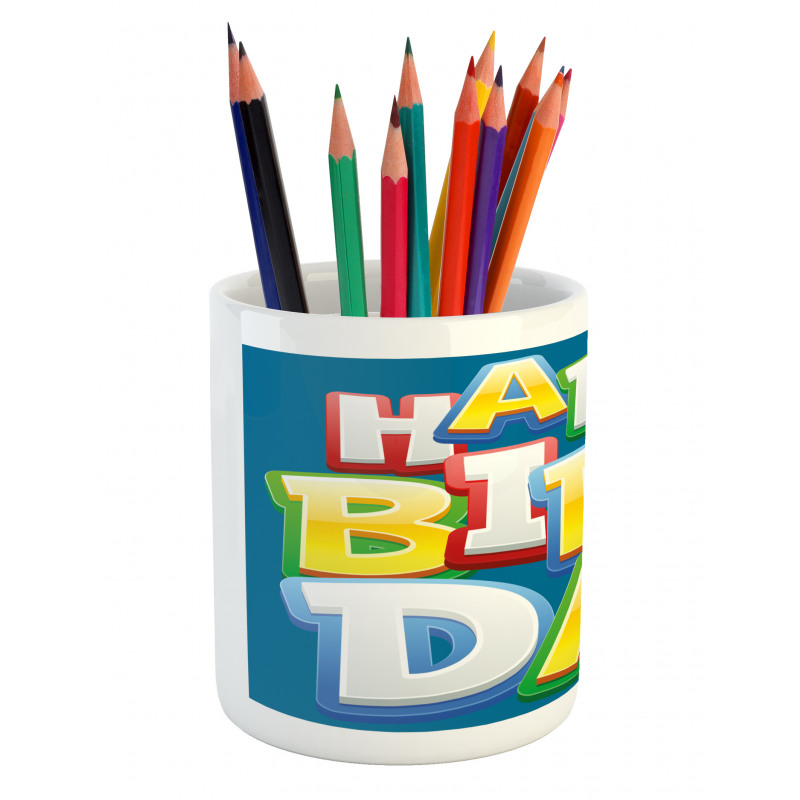 Birthday Lettering Pencil Pen Holder