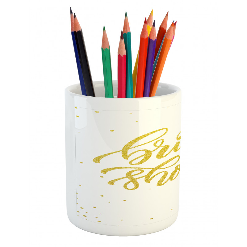 Bride Party Lettering Pencil Pen Holder