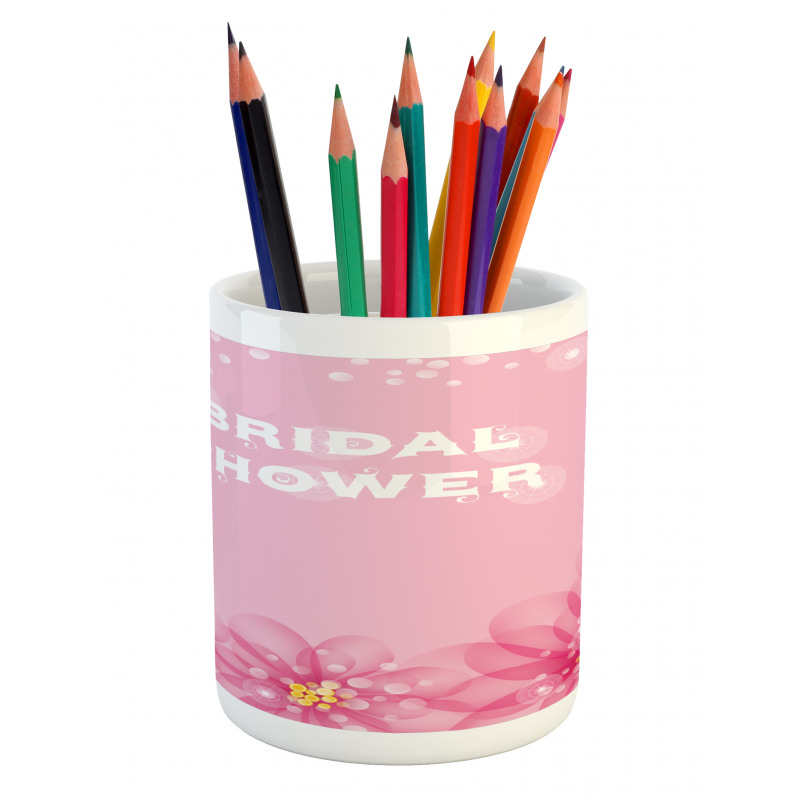 Abstract Petals Dots Pencil Pen Holder