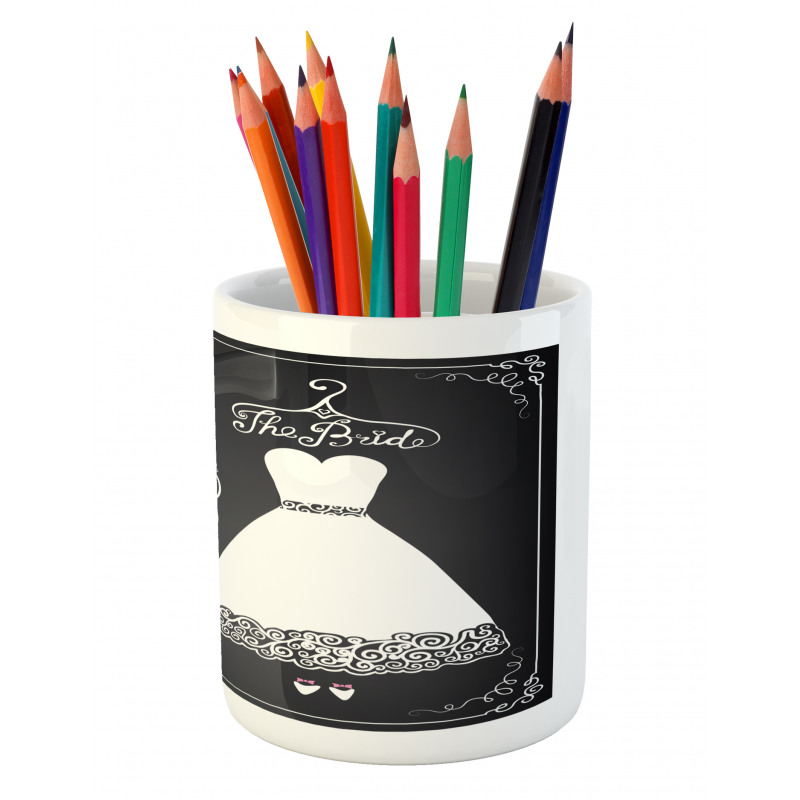 Happy Bride Day Words Pencil Pen Holder