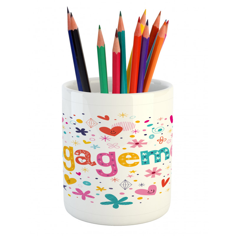 Engagement Party Pencil Pen Holder