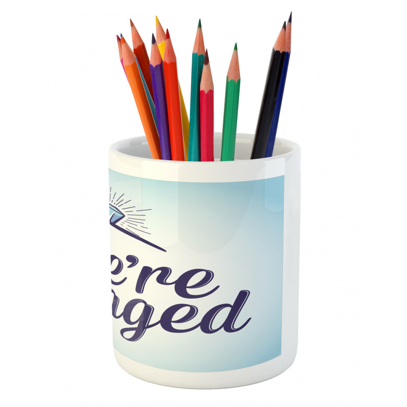 We Are Engaged Pencil Pen Holder