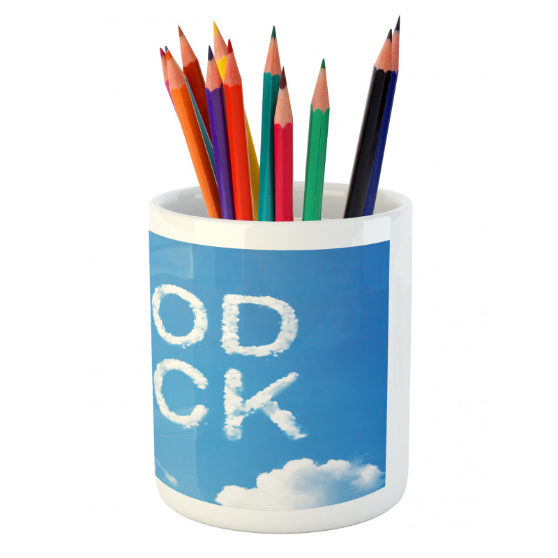 Message Sky Clouds Pencil Pen Holder