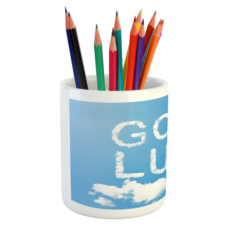 Message Sky Clouds Pencil Pen Holder