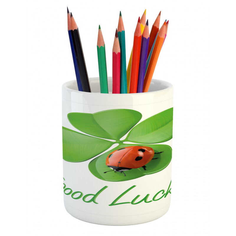 Clover Ladybug Pencil Pen Holder