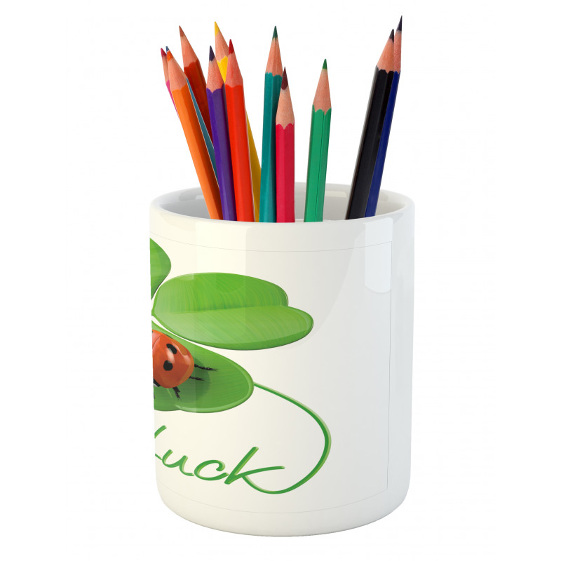 Clover Ladybug Pencil Pen Holder