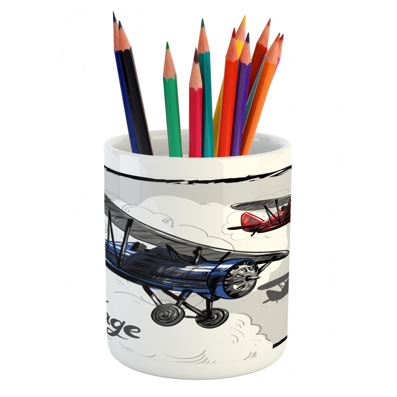 Retro Bon Voyage Pencil Pen Holder