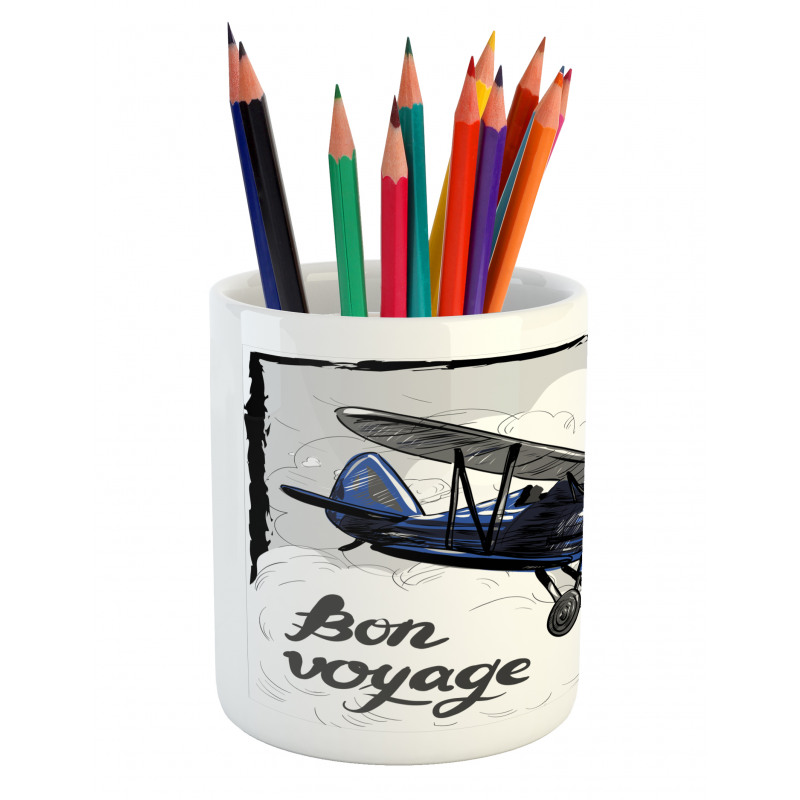 Retro Bon Voyage Pencil Pen Holder