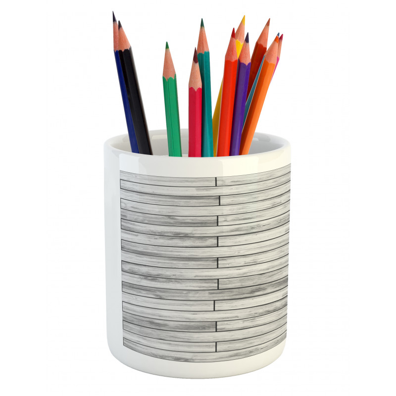 Parquet Wood Retro Pencil Pen Holder