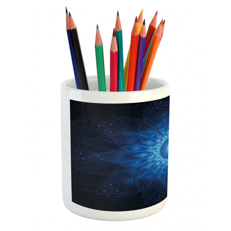 Space Mandala Artwork Pencil Pen Holder