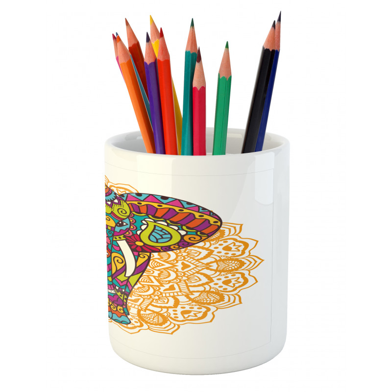 Ethnic Animal Pencil Pen Holder