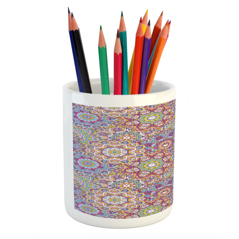 Colorful Mandala Paisley Pencil Pen Holder