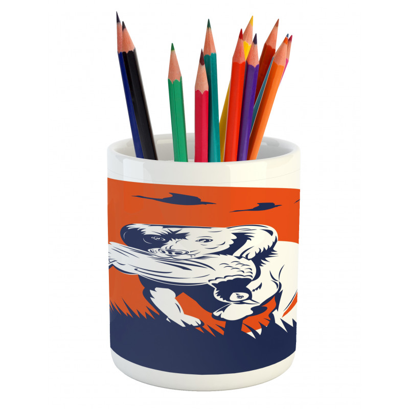 Cocker Dog and Ducks Pencil Pen Holder