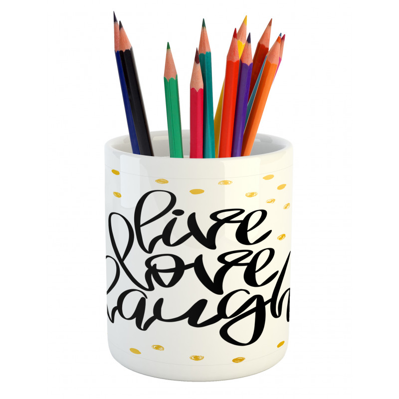 Phrase Dots Pencil Pen Holder