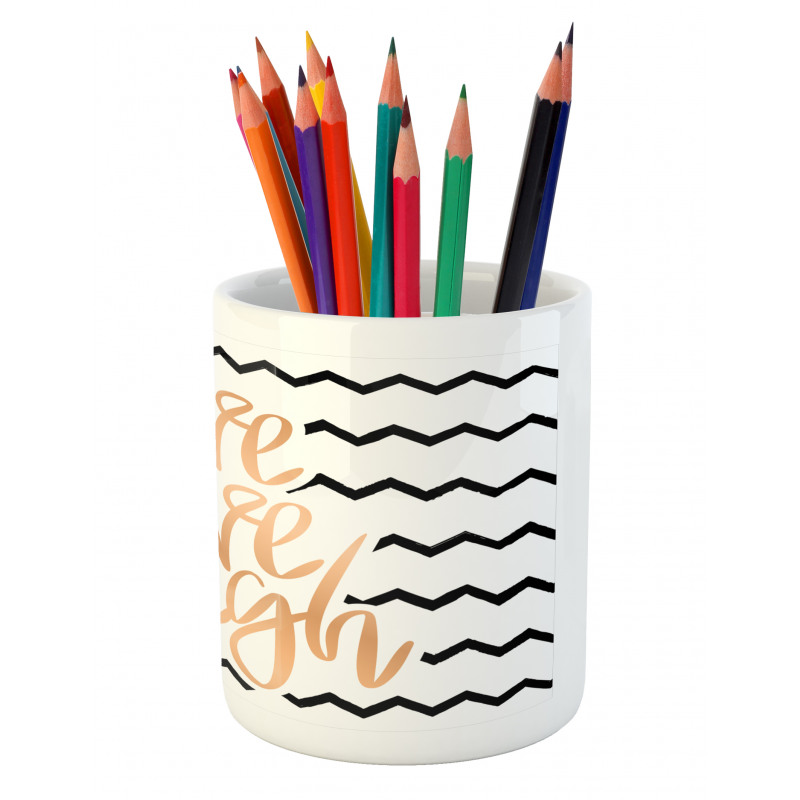 Chevron Art Pencil Pen Holder