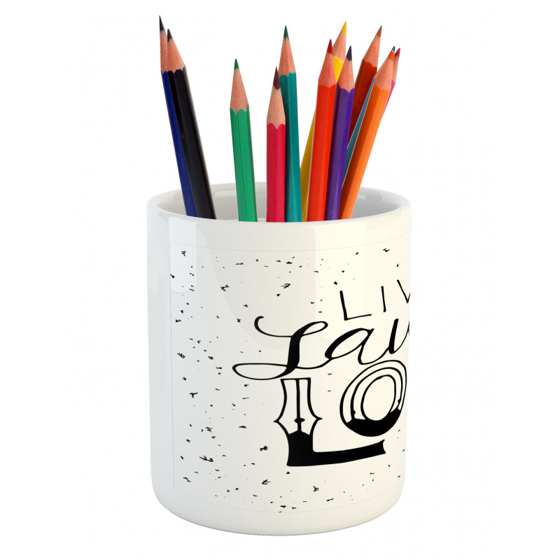 Words Hipster Pencil Pen Holder