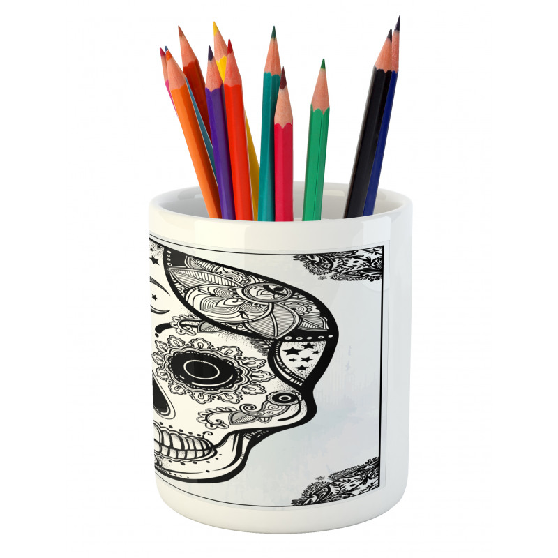 Hispanic Art Mascot Pencil Pen Holder