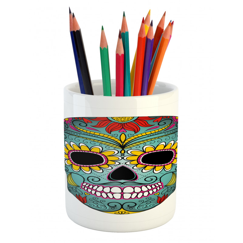 Folk Art Featured Pencil Pen Holder