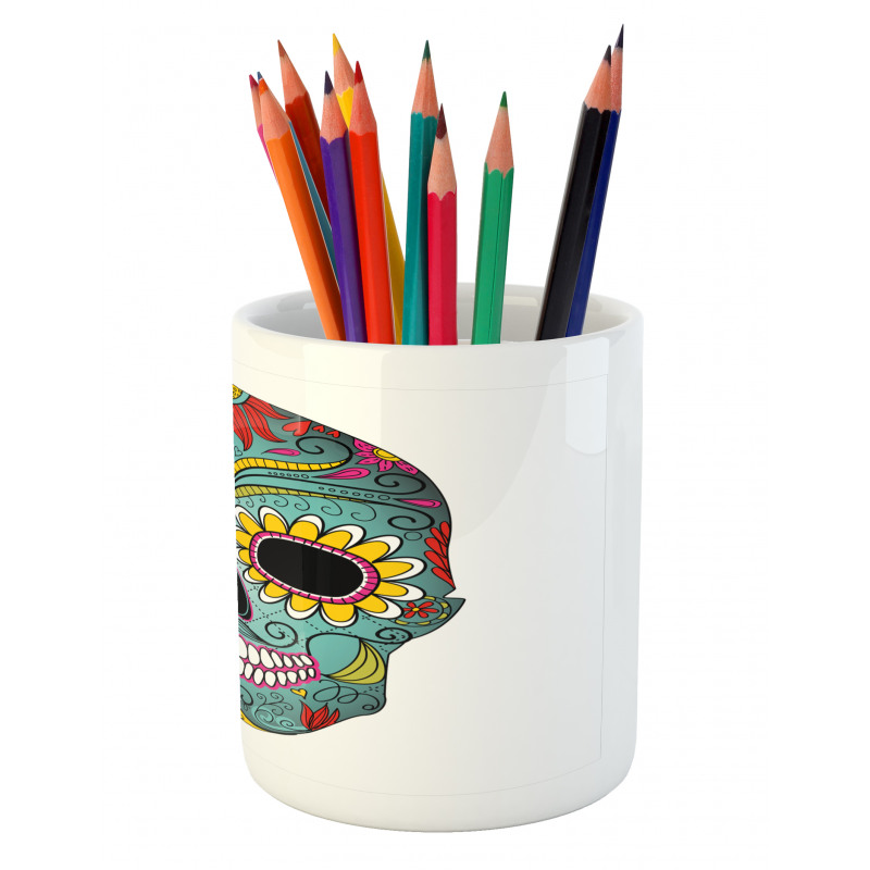 Folk Art Featured Pencil Pen Holder