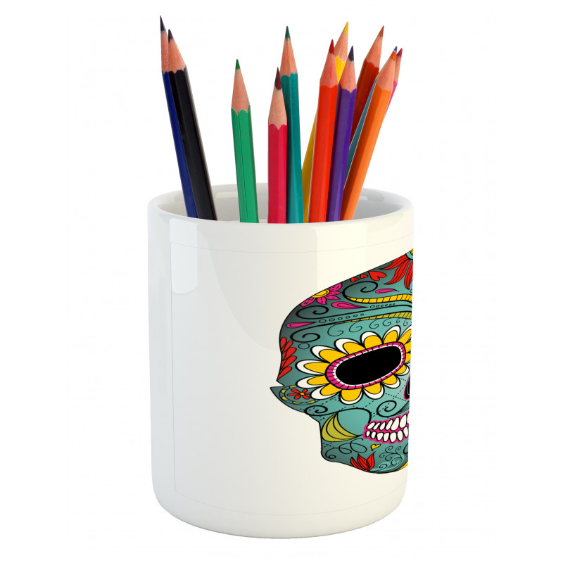 Folk Art Featured Pencil Pen Holder