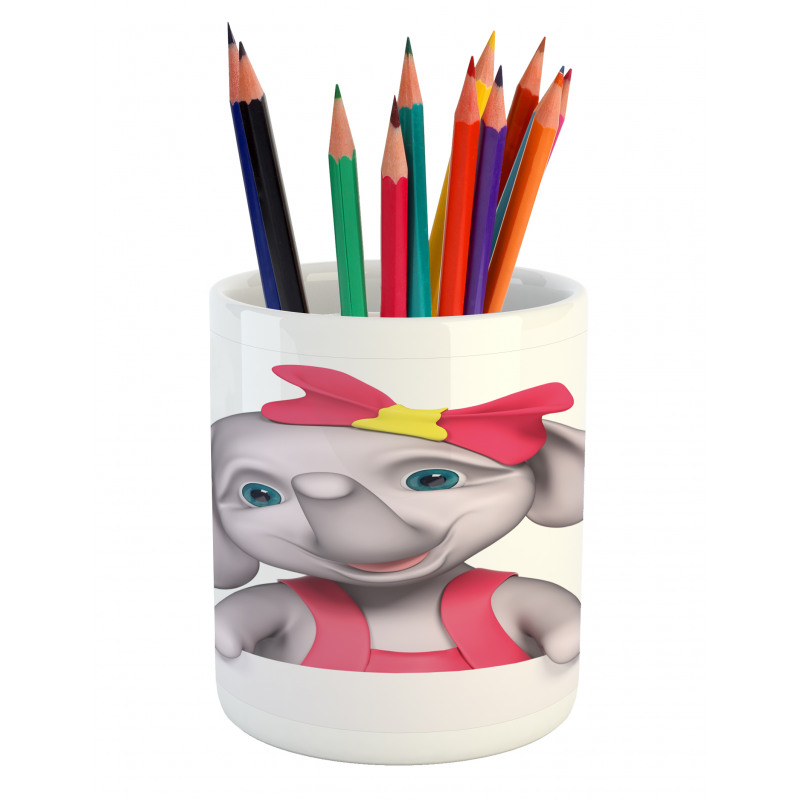 Smiling Girl Pencil Pen Holder