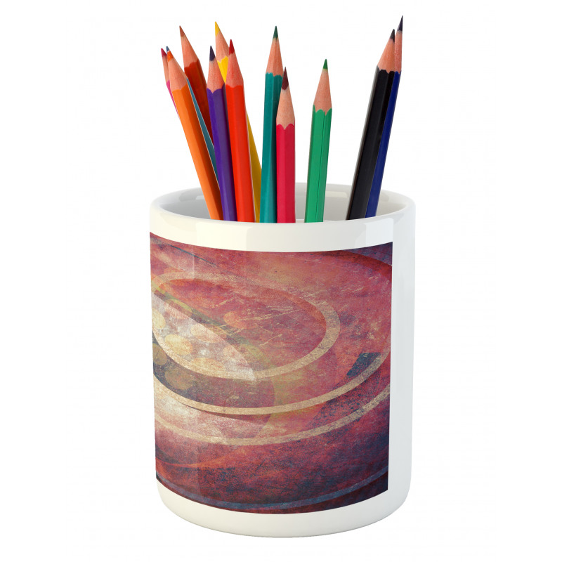 Grunge Circles Pencil Pen Holder