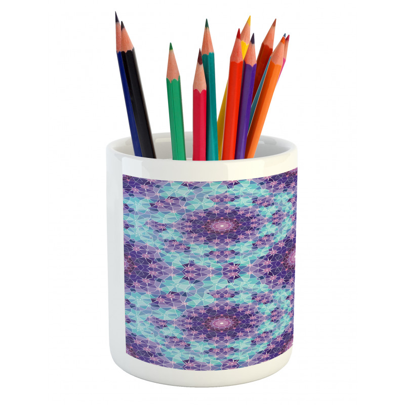 Mosaic Fractal Pencil Pen Holder