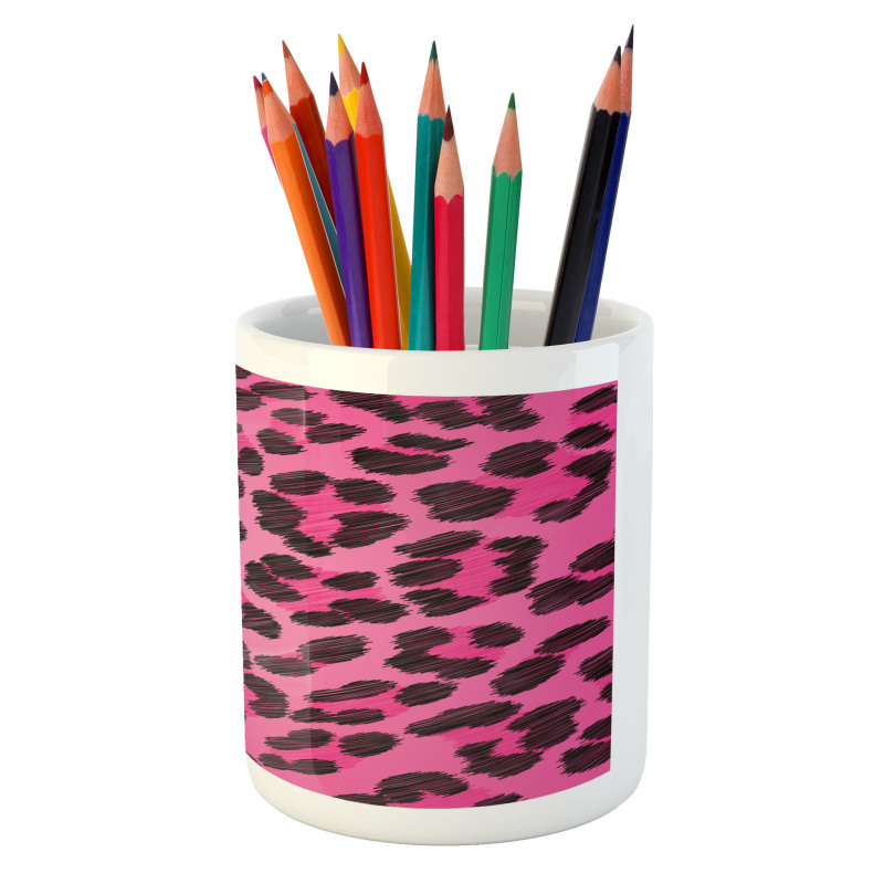 Vibrant Leopard Skin Pencil Pen Holder