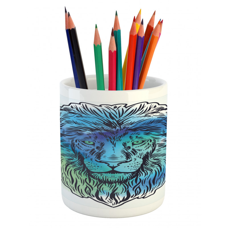 Portrait King of Forest Pencil Pen Holder