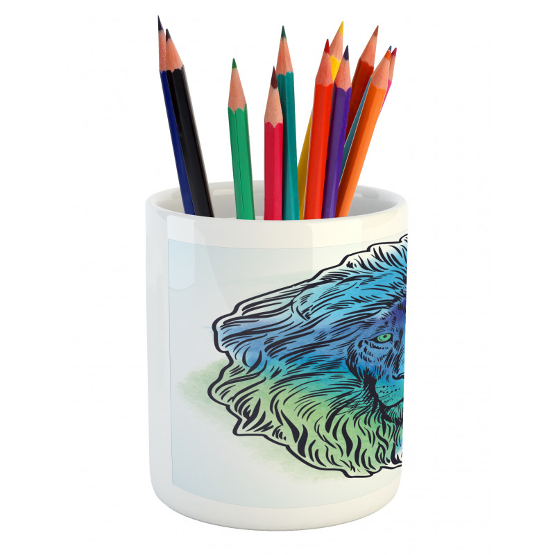 Portrait King of Forest Pencil Pen Holder