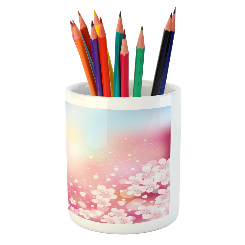 Dreamy Cherry Blossoms Pencil Pen Holder