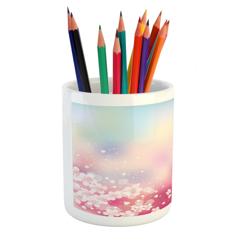 Dreamy Cherry Blossoms Pencil Pen Holder