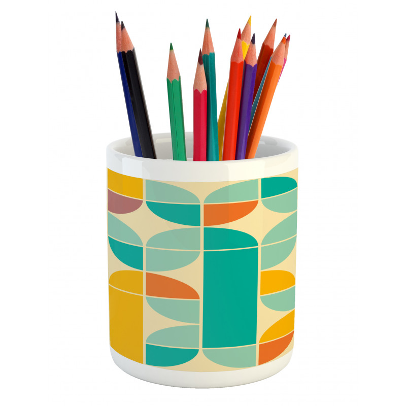 Funky Mosaic Forms Pencil Pen Holder